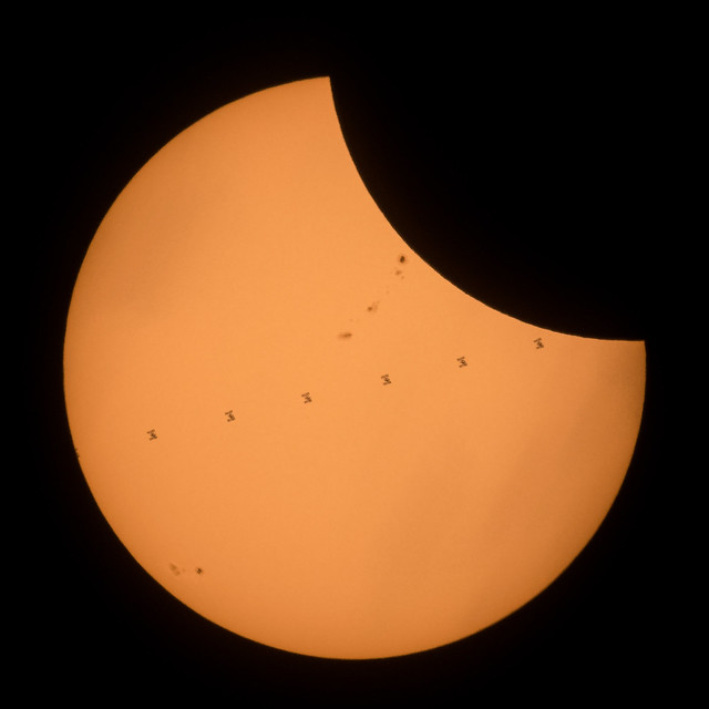 2017 Total Solar Eclipse - ISS Transit (NHQ201708210202)