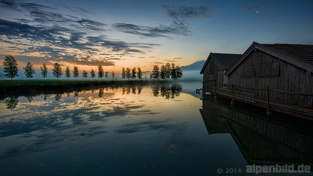 Lake Kochelsee, just before Sunrise