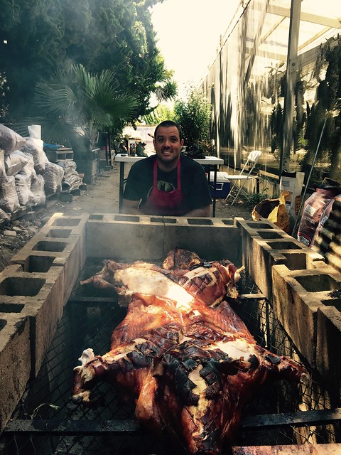 Cooking a Hog at Cal-Orchid