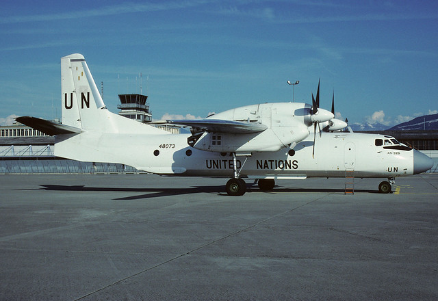 Antonov AN-32 United Nations (UR-)48073. GVA, June 16. 1993