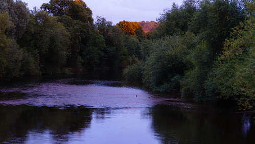 reflection river sunrisesunset water hereford herefordshire england