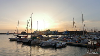 The Sunset over the harbor