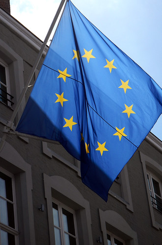 The European Union flag in Brugge, Belgium