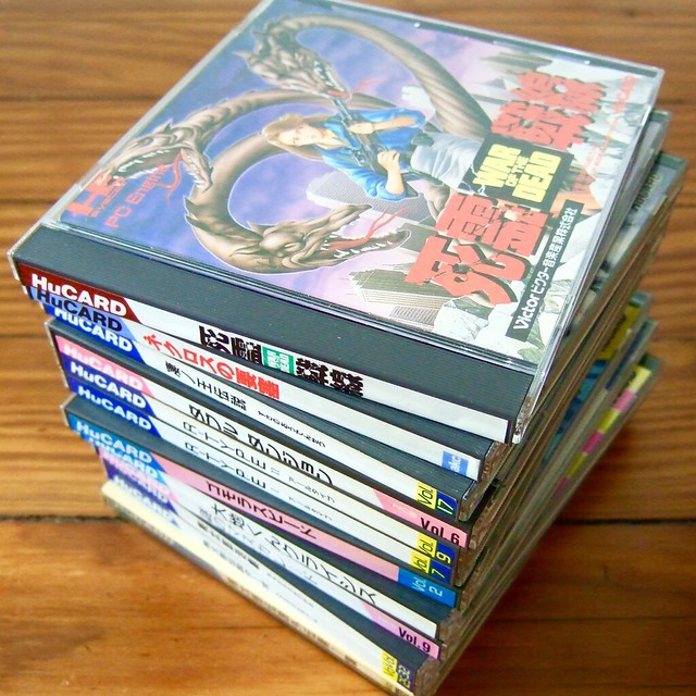 Stack of PC Engine HuCards