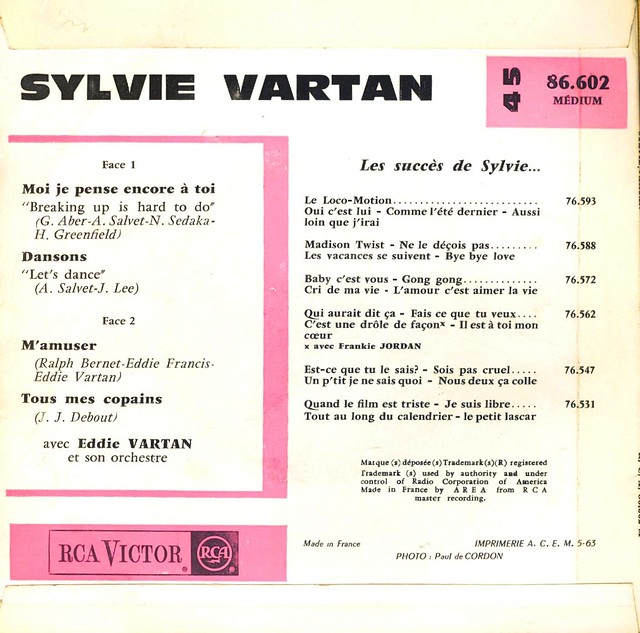 1 - Vartan, Sylvie - Moi Je Pense Encore A Toi - EP - F - 1962-