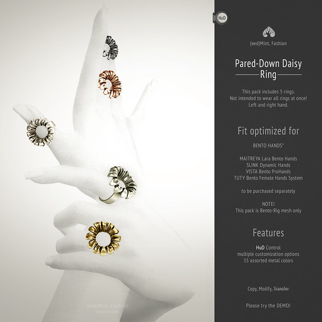 (r)M, Pared-Down Daisy Ring