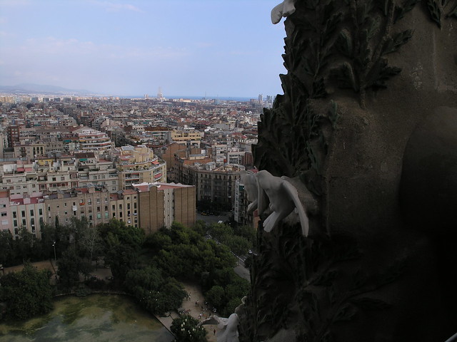 Barcelona Sagrada Familia vista through tower window2