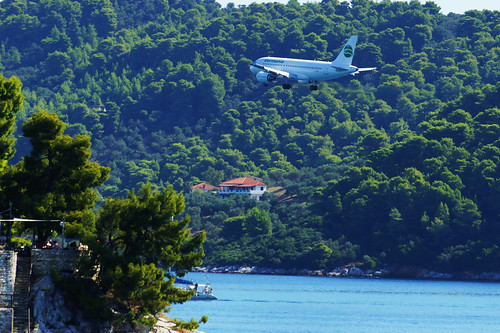 greece skiathos plane inflight