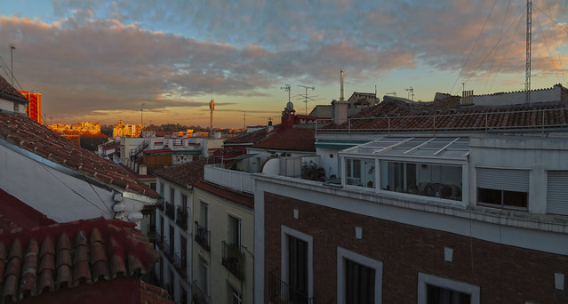 Madrid at sunset, POV Calle Moratin; Barrio de Las Letras (2016)