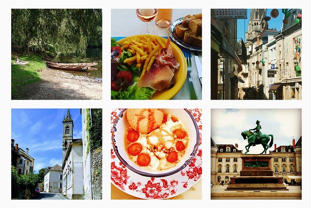 Postcard from FRANCE | Collage 7 | Argentat sur Dordogne | Jambon Frites in Beynat | Brive-la-Gaillarde | Argentat sur Dordogne | Dessert | Maid of Orléans