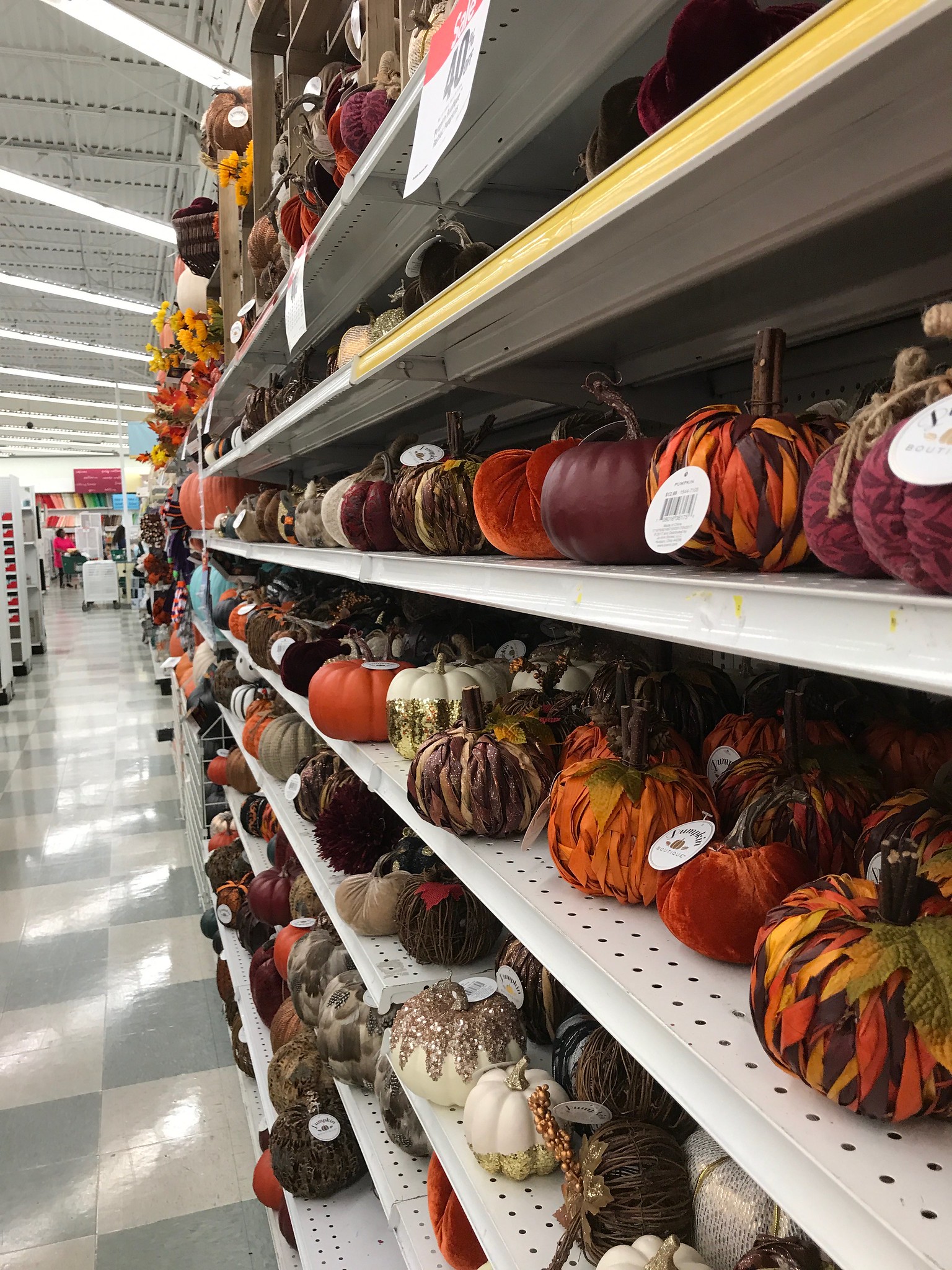 Shelves of Pumpkins