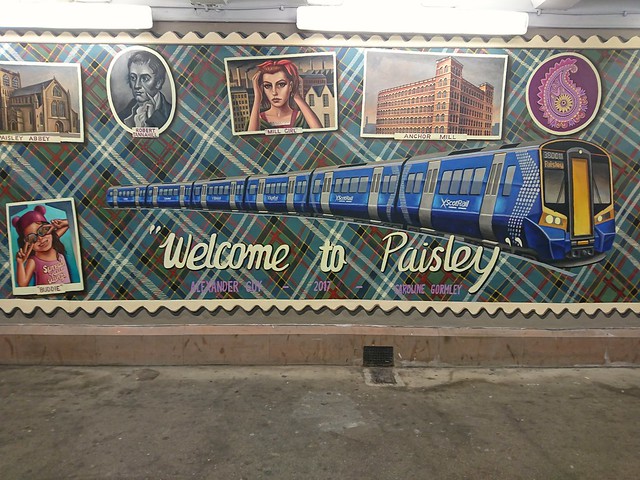 Welcome to Paisley. Wall art at Gilmour Street