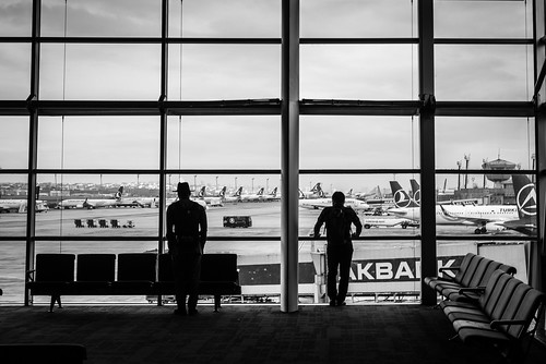2017 50mm atatürkairport bw d750 nikon yeşilköy airplane architecture lines people share silhouette watching istanbul