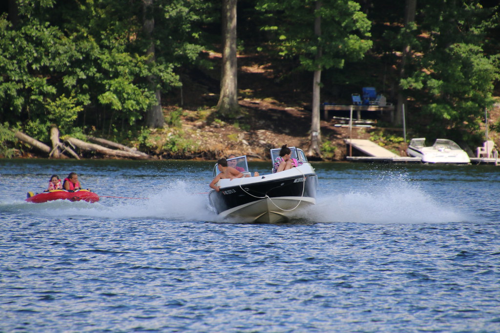 Tubing with the Speed Boat on Deep Creek Lake (Garrett County, Maryland) - August 8, 2017