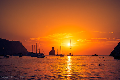 Spanish Sunset ... | Cala Benirrás, Ibiza, Spain. Shot with … | Flickr