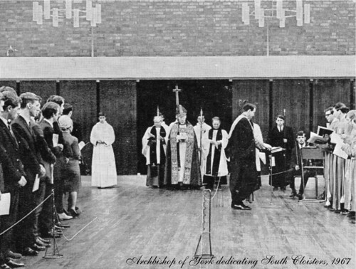 038#Archbishop of York dedicates South Cloisters 1967.  IP.