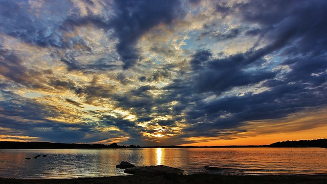 North Channel sunset, St. Lawrence River