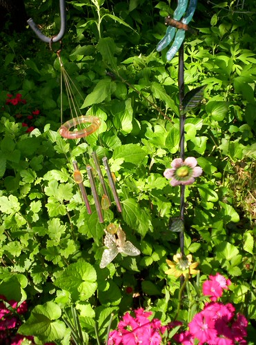 100_6672 Butterfly windchime on Scruffy's grave | by wvhoneybear