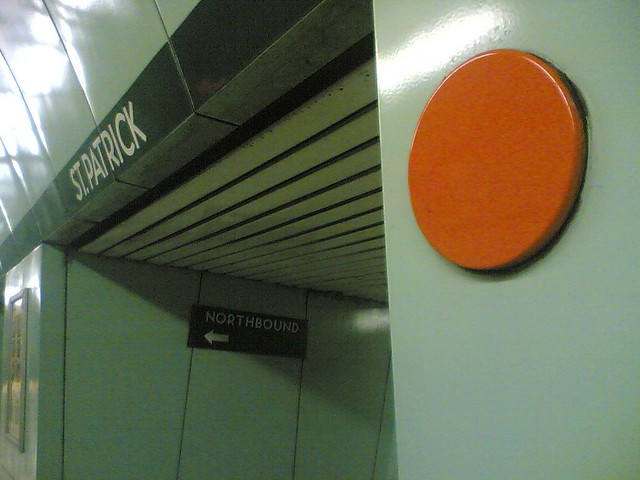Orange Dot at St. Patrick Subway Station