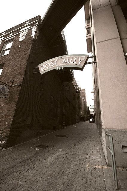 the empty part of post alley