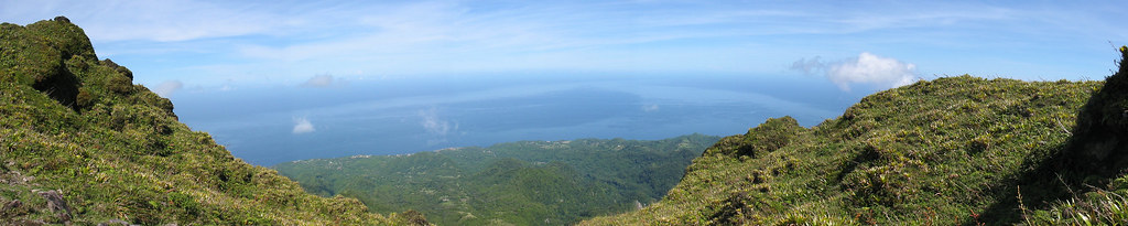 Panorama from the top of the Mt Pelee Martinique - décors pour les tournages