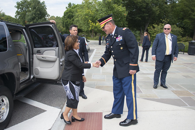 President of the Republic of the Marshall Islands, H.E. Hilda C. Heine, Participates in a Public Wreath-Laying Ceremony at Arlington National Cemetery