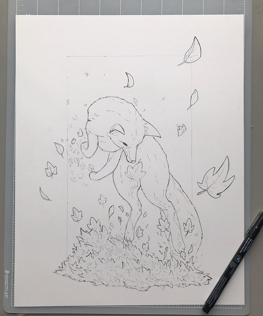 “Fall” lines done! Color coming ASAP! #illustration #drawing #fox #art https://t.co/y51TwAQSbm