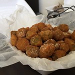 $2 portion of fried okra from Ocean’s. Two. Dollars. 