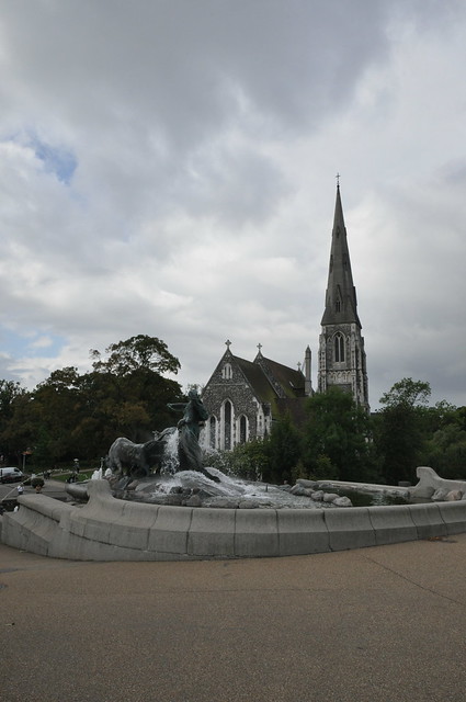 St Alban's Church and Gefion Fountain