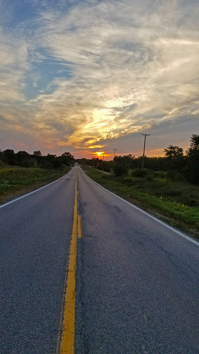 sunset road clouds altocumulous cirrius country rural summer september washingtontownship michigan