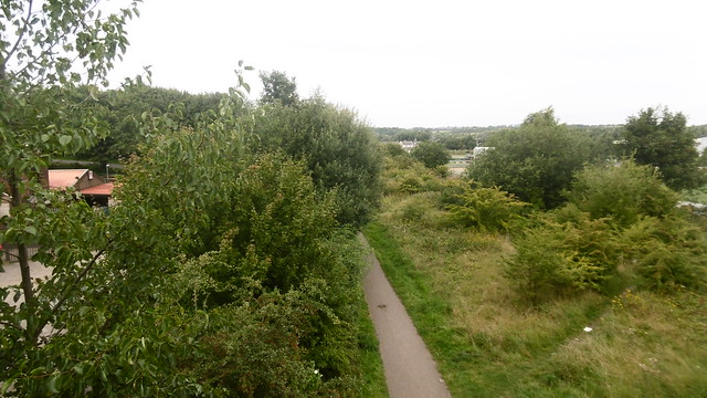 Railway trackbed, viewed from Station rd bridge, Wombwell