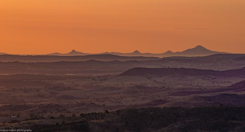 sunrise smoke red orange landscape toowoomba queensland australia bushfire