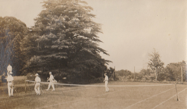 Warden's tennis court, in front of the main house.