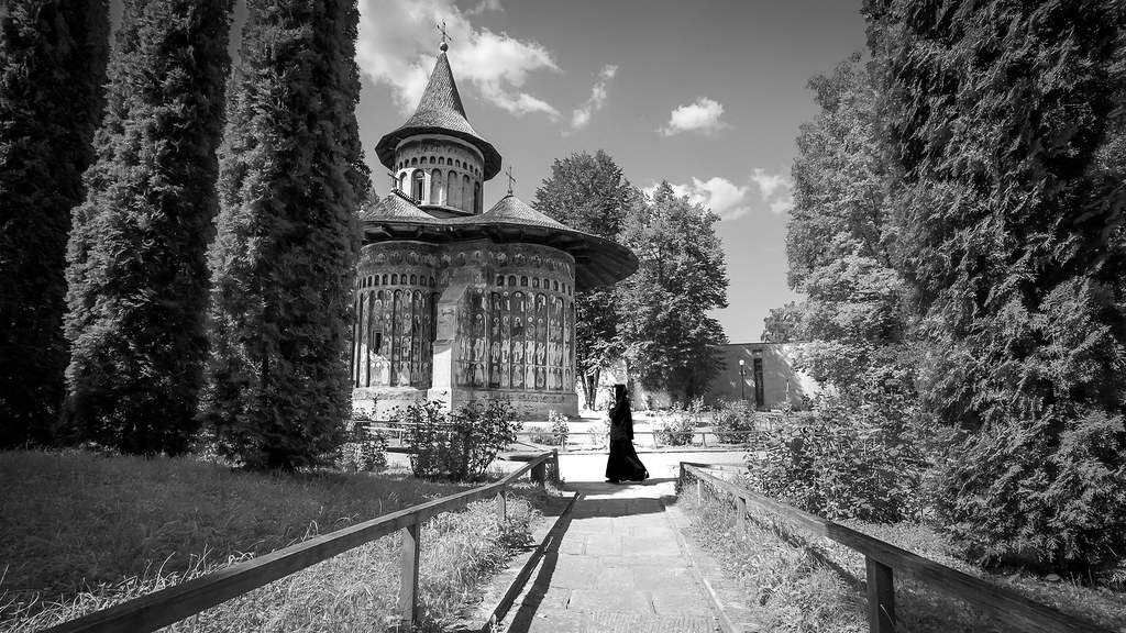 Voronet Monastery - Romania - Black and white photography