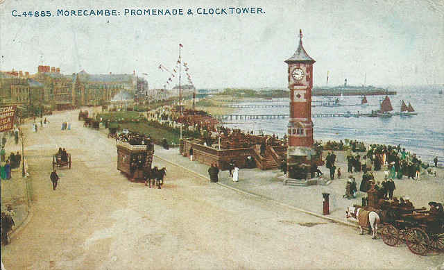 Promenade and Clock Tower, Morecambe (postcard posted 1920)