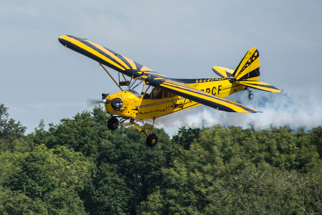 Landing, Piper J3C-65 Cub, Wings and Wheels, 2017