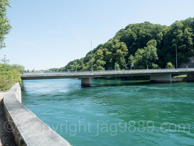 RHE275 Road Bridge over the Hochrhein River, Flurlingen ZH - Schaffhausen SH, Switzerland