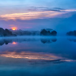 Sunrise at the lake 1 (Bielefeld, Germany)