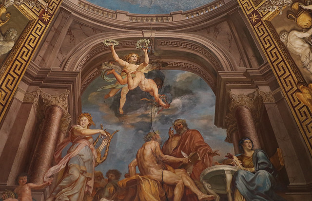 Tommaso Conca (1734-1822) Apollo e le Muse come ispiratori delle arti (1782-1787) soffitto della sala delle Muse -  Museo Pio-Clementino - Musei Vaticani