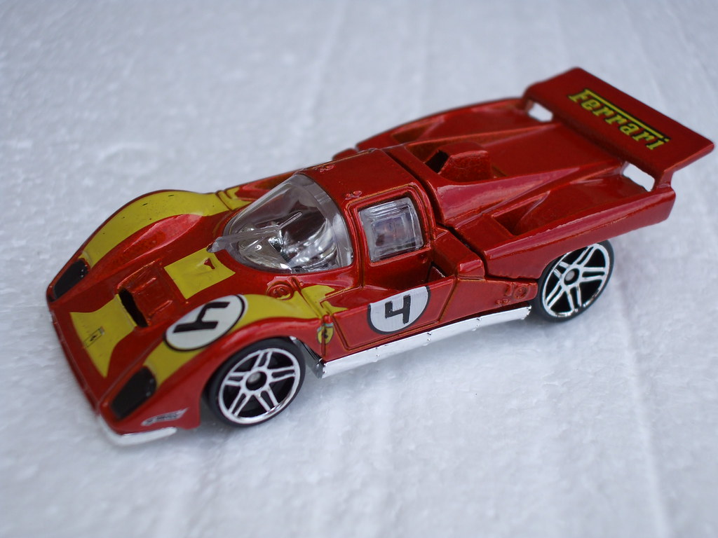 Hot Wheels Ferrari 512M Race Car Metallic Red / Yellow | Flickr