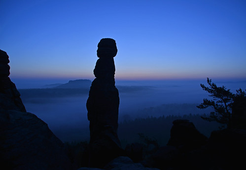 Blaue Stunde auf dem Pfaffenstein | by Sandsteiner