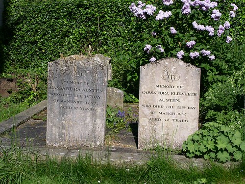 Grave of Jane Austens sister and mother near Chawton Church 
