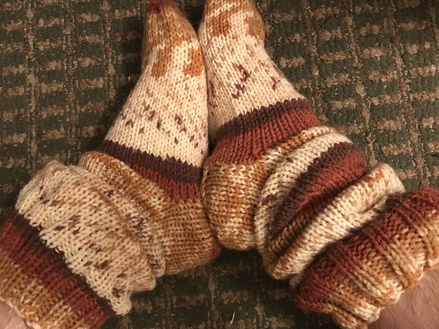Brown Tangles Wool Socks 3