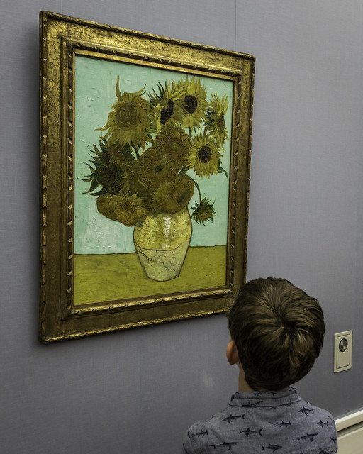 Ezra with Sunflowers by Vincent van Gogh, Neue Pinakothek, Munich