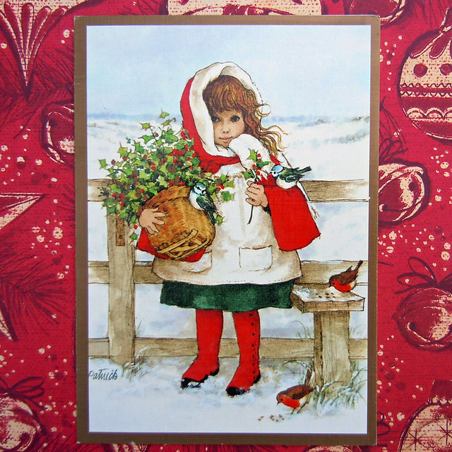 Little Girl Christmas Card