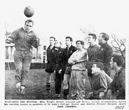 363#Billy Wright and Soccer Team  1957