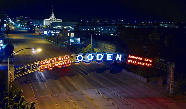 Ogden Sign at Night