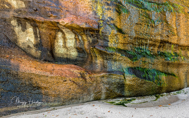 Painted cliff face...