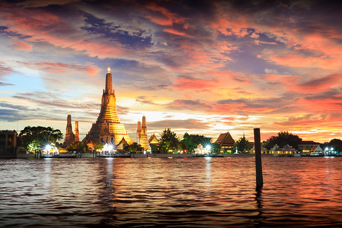 Wat Arun by Patrick Foto ;), Wat Arun temple at sunset, Bangkok Thailand
<a href="https://www.shutterstock.com/g/patrickfoto?rid