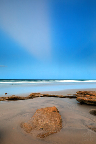 marineland beach dusk twilight surf rocks blue ocean water
